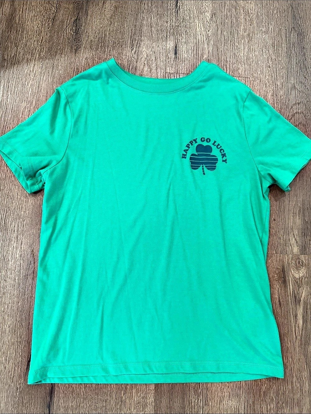 Cat & Jack Happy Go Lucky Green Short Sleeve Tee